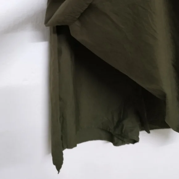 Zara Olive Green Romper Ruffle Sleeve Dress M - Picture 6 of 11